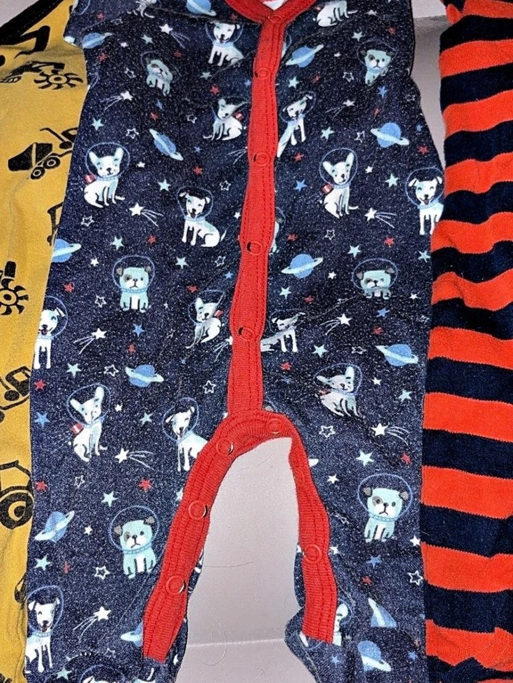 Carter's Kids Footie Pajama Bundle Blue & Red